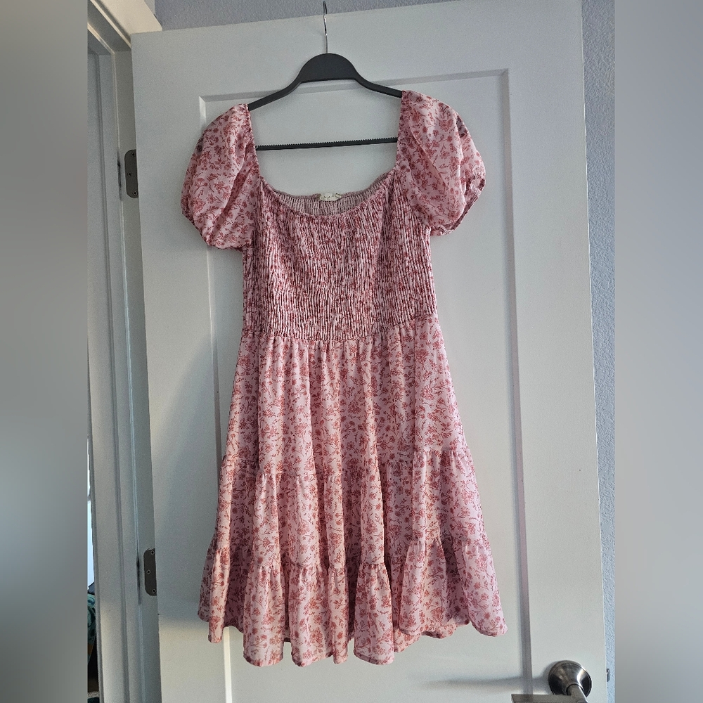 Altar'd State Pink Floral Dress
